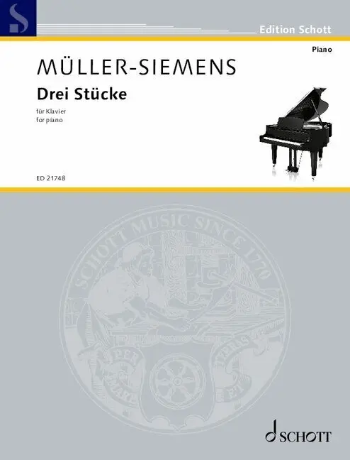 Cover: 9790001197199 | Drei Stücke | für Klavier. Klavier. | Detlev Müller-Siemens | 20 S.