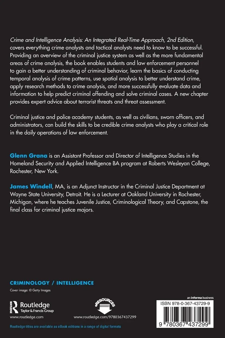Rückseite: 9780367437299 | Crime and Intelligence Analysis | An Integrated Real-Time Approach