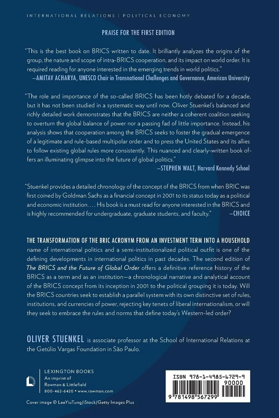 Rückseite: 9781498567299 | BRICS and the Future of Global Order | Oliver Stuenkel | Taschenbuch