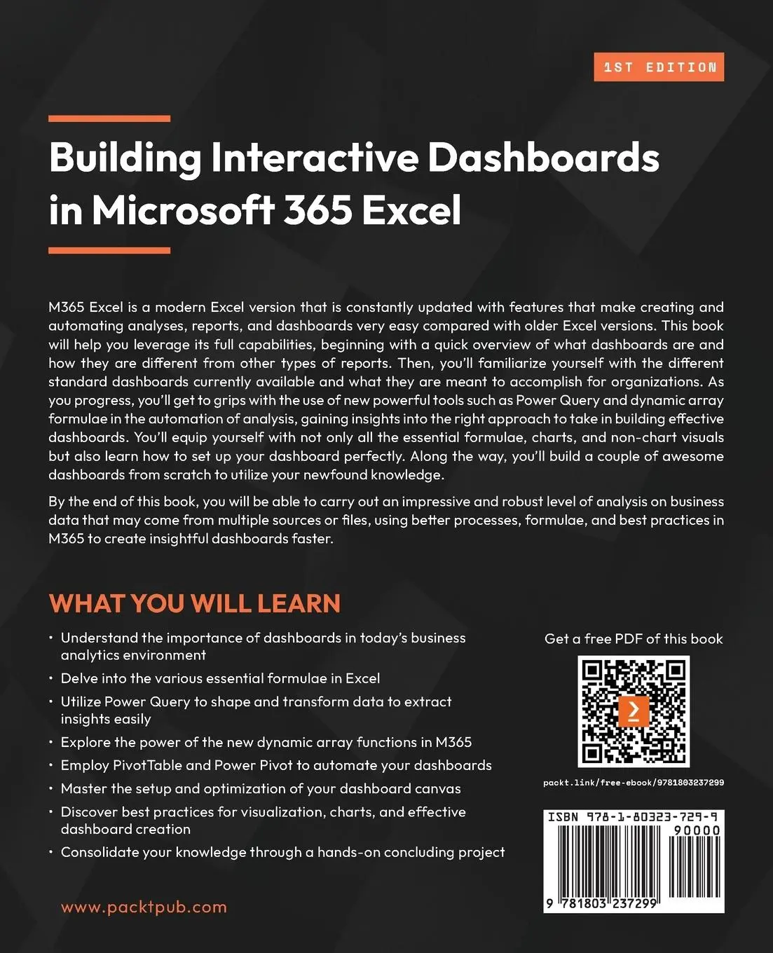 Rückseite: 9781803237299 | Building Interactive Dashboards in Microsoft 365 Excel | Olafusi