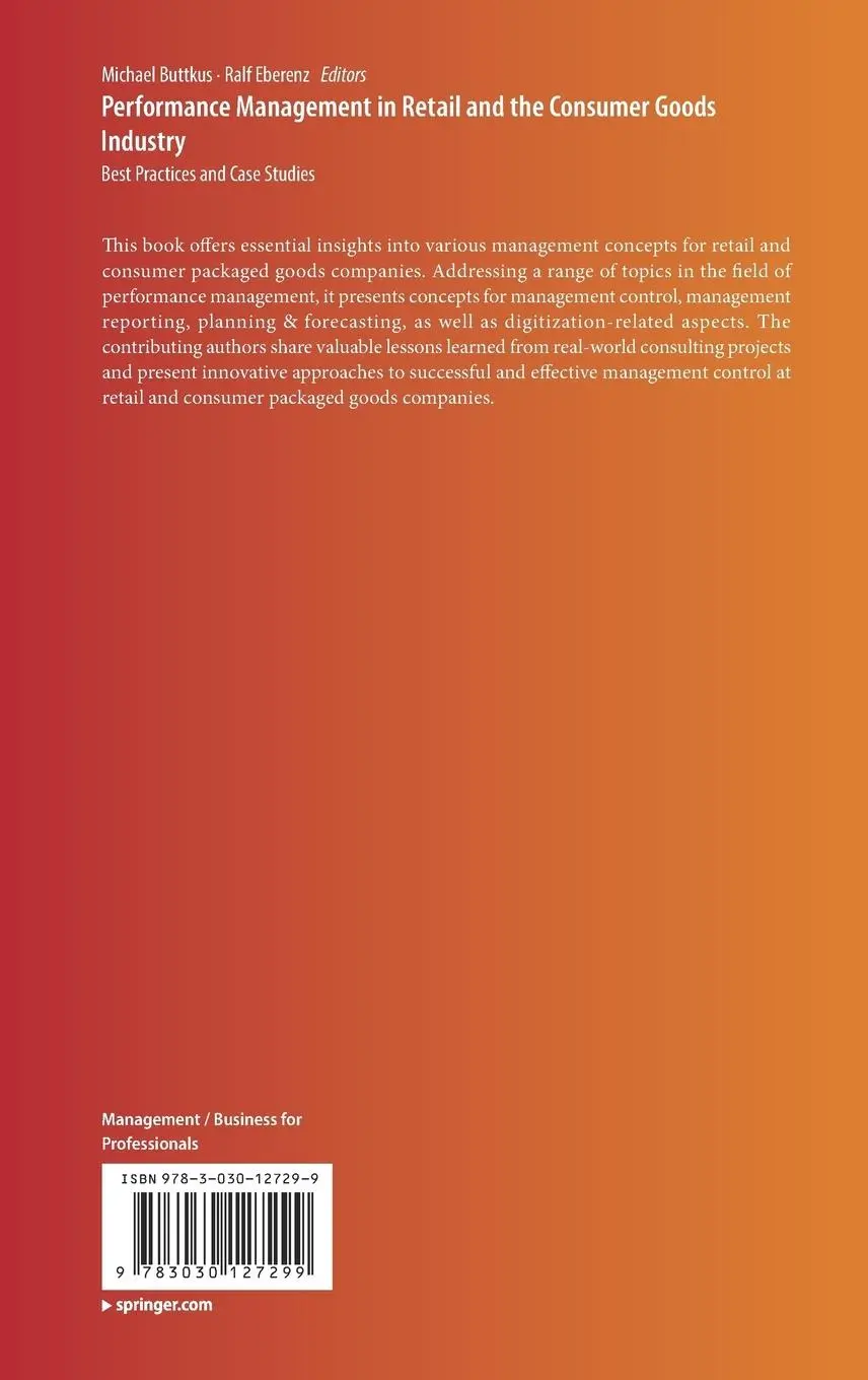 Rückseite: 9783030127299 | Performance Management in Retail and the Consumer Goods Industry | xv