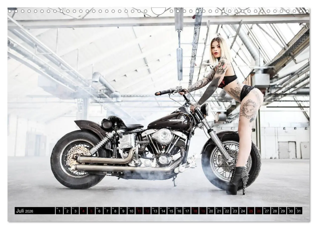 Bild: 9783457777299 | Motorräder &amp; Sexy Girls (Wandkalender 2026 DIN A3 quer), CALVENDO...