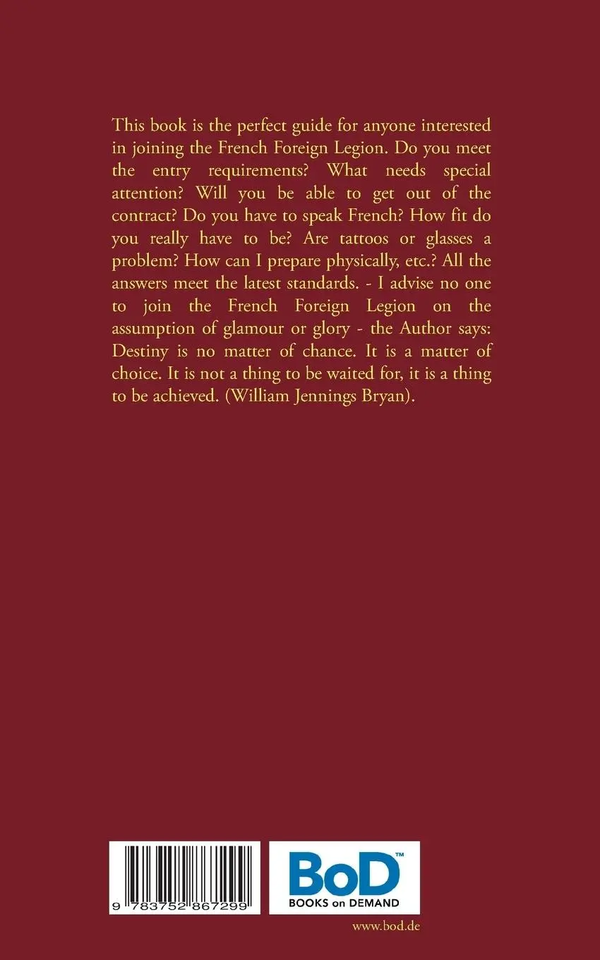 Rückseite: 9783752867299 | French Foreign Legion for Beginners | Thomas Gast | Taschenbuch | 2018