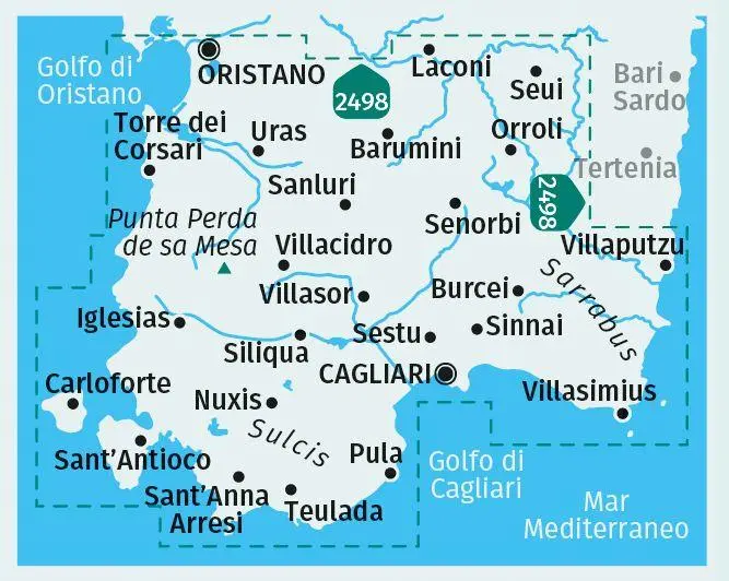 Bild: 9783991217299 | KOMPASS Wanderkarten-Set 2499 Sardinien Süd / Sardegna Sud (4...