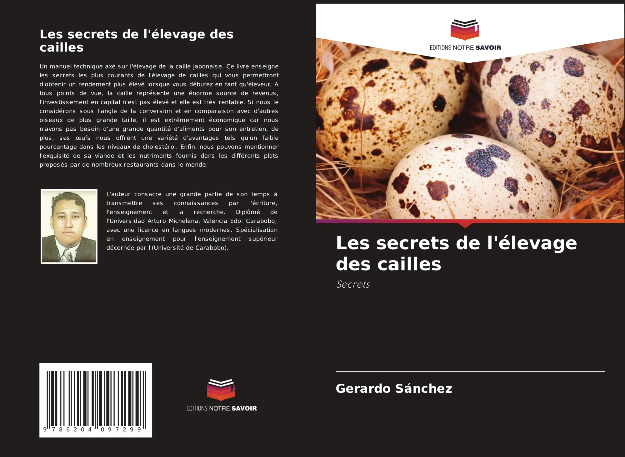 Cover: 9786204097299 | Les secrets de l'élevage des cailles | Secrets | Gerardo Sánchez