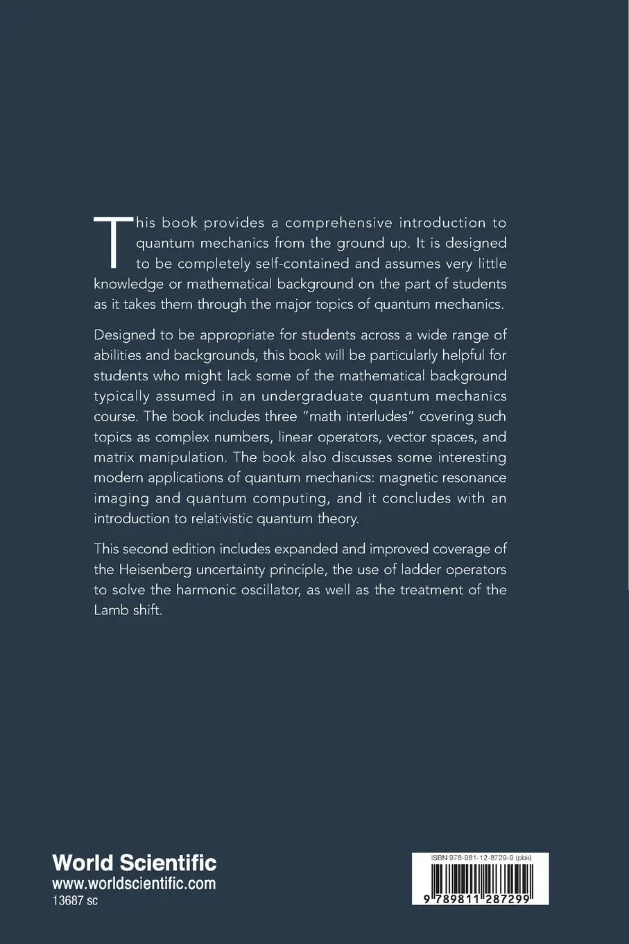 Rückseite: 9789811287299 | QUANTUM MECHANICS (2ND ED) | Robert Scherrer | Taschenbuch | Englisch