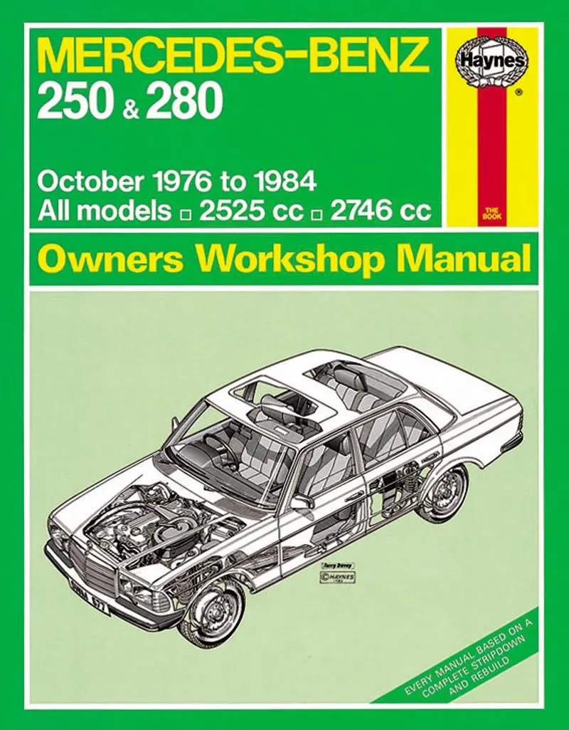 Cover: 9780857337399 | Mercedes-Benz 250 &amp; 280 123 Series Petrol (Oct 76 - 84) Haynes...