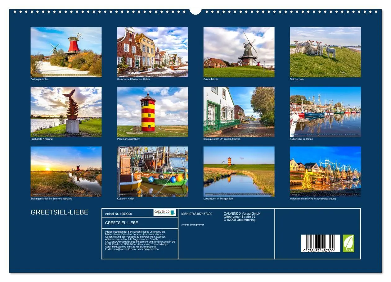 Bild: 9783457457399 | GREETSIEL-LIEBE (hochwertiger Premium Wandkalender 2026 DIN A2...