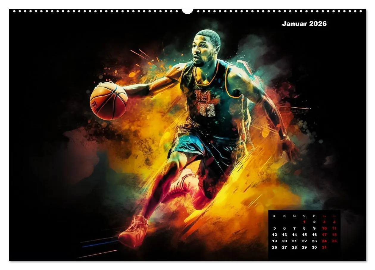 Bild: 9783457527399 | Faszination Basketball (Wandkalender 2026 DIN A2 quer), CALVENDO...