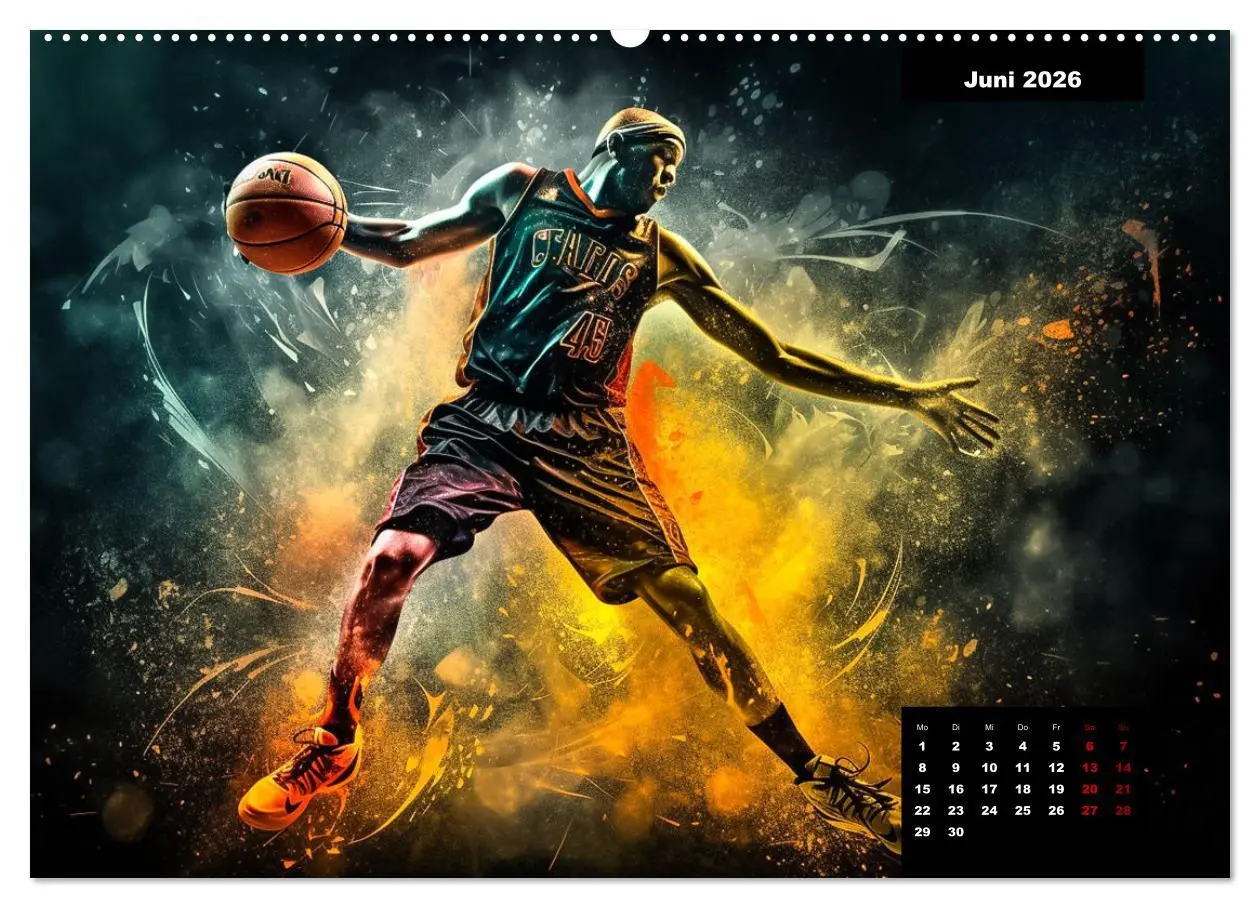 Bild: 9783457527399 | Faszination Basketball (Wandkalender 2026 DIN A2 quer), CALVENDO...