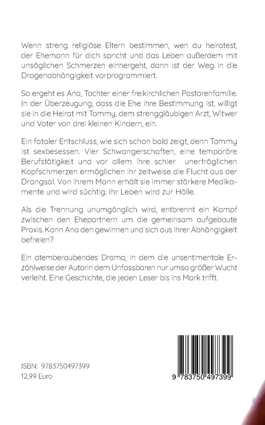 Rückseite: 9783750497399 | Thanatos' Küsse | Gefangen zwischen Dogmen und Drogen | Ana Adam