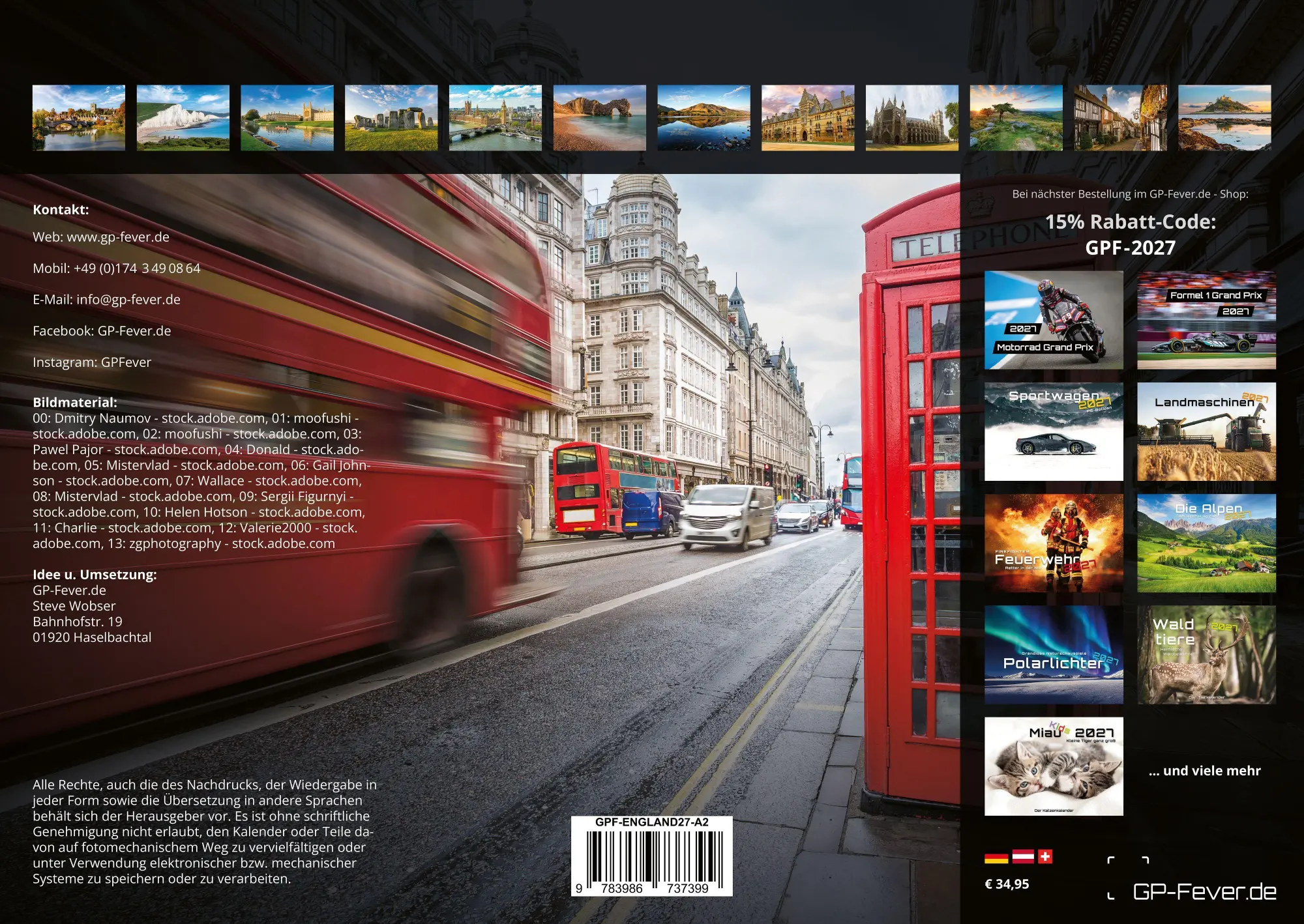 Bild: 9783986737399 | England - It's Tea Time - 2027 - Kalender DIN A2 | GP-Fever. de | 2027