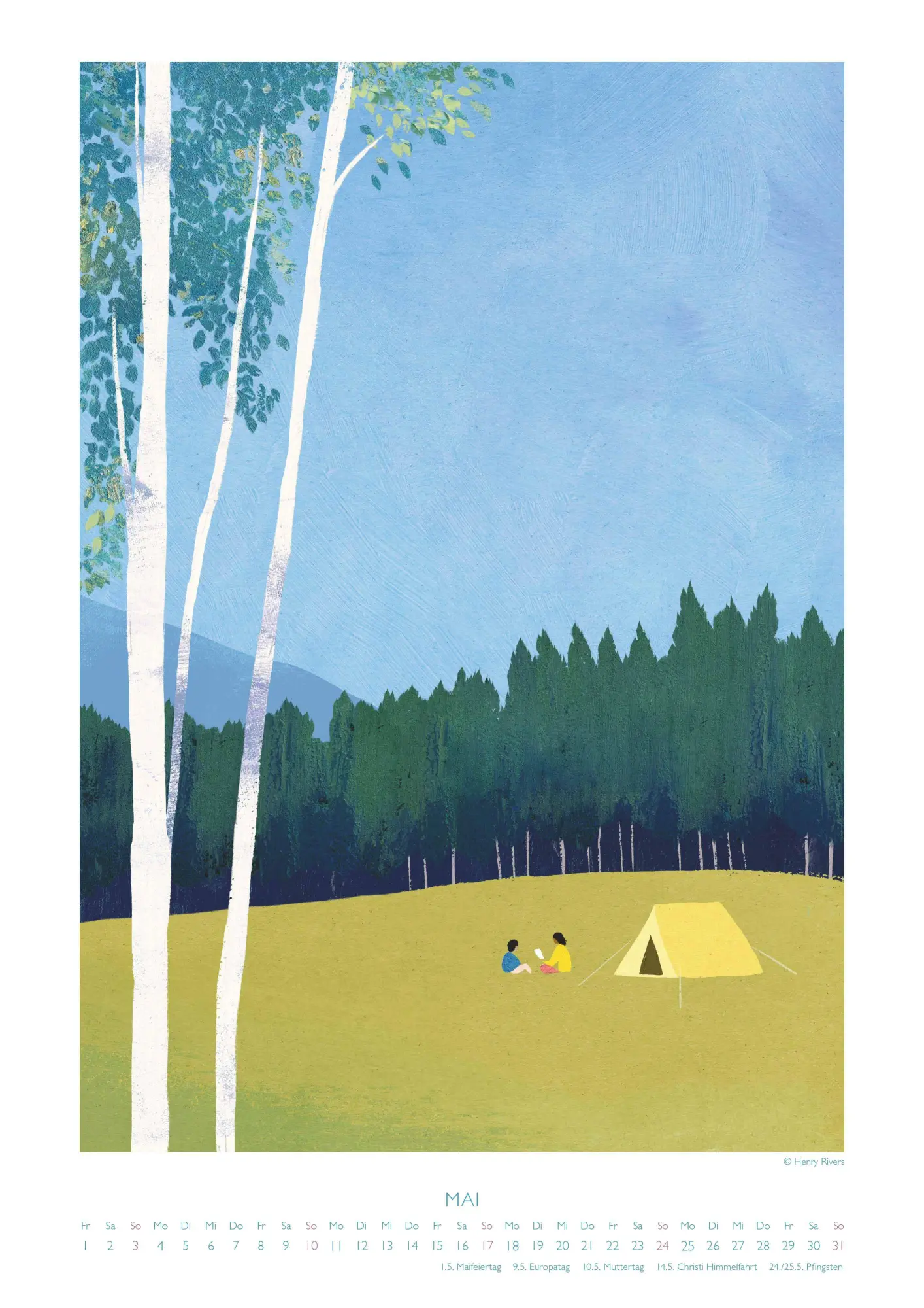 Bild: 4069095007499 | Feeling Nature 2026 - Outdoor-Illustrationen von Henry Rivers -...