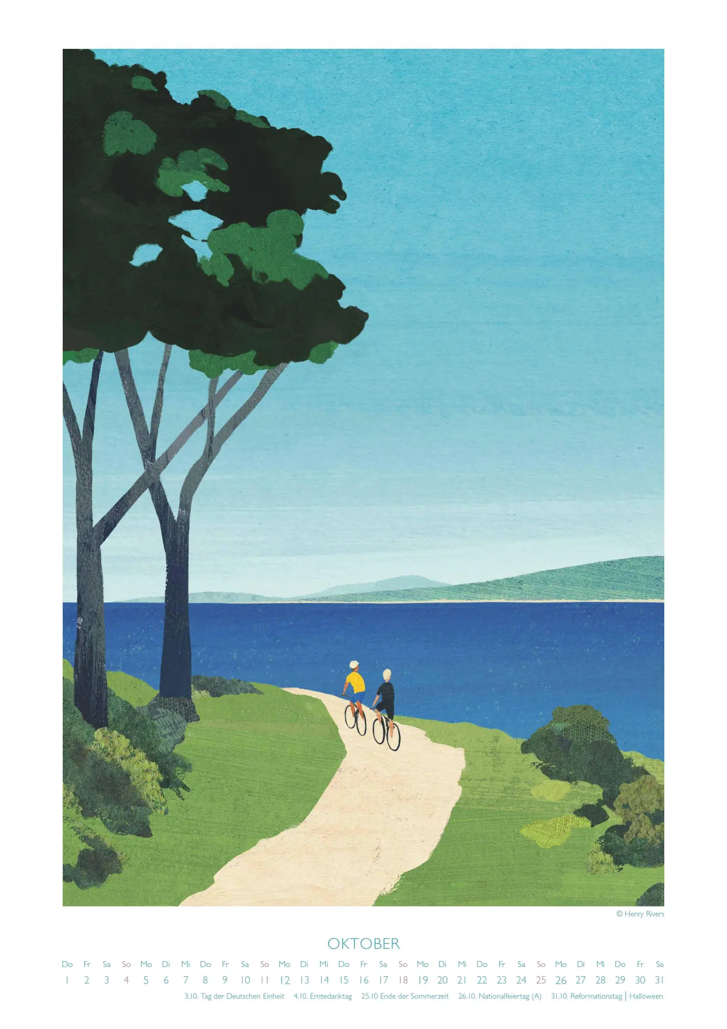 Bild: 4069095007499 | Feeling Nature 2026 - Outdoor-Illustrationen von Henry Rivers -...