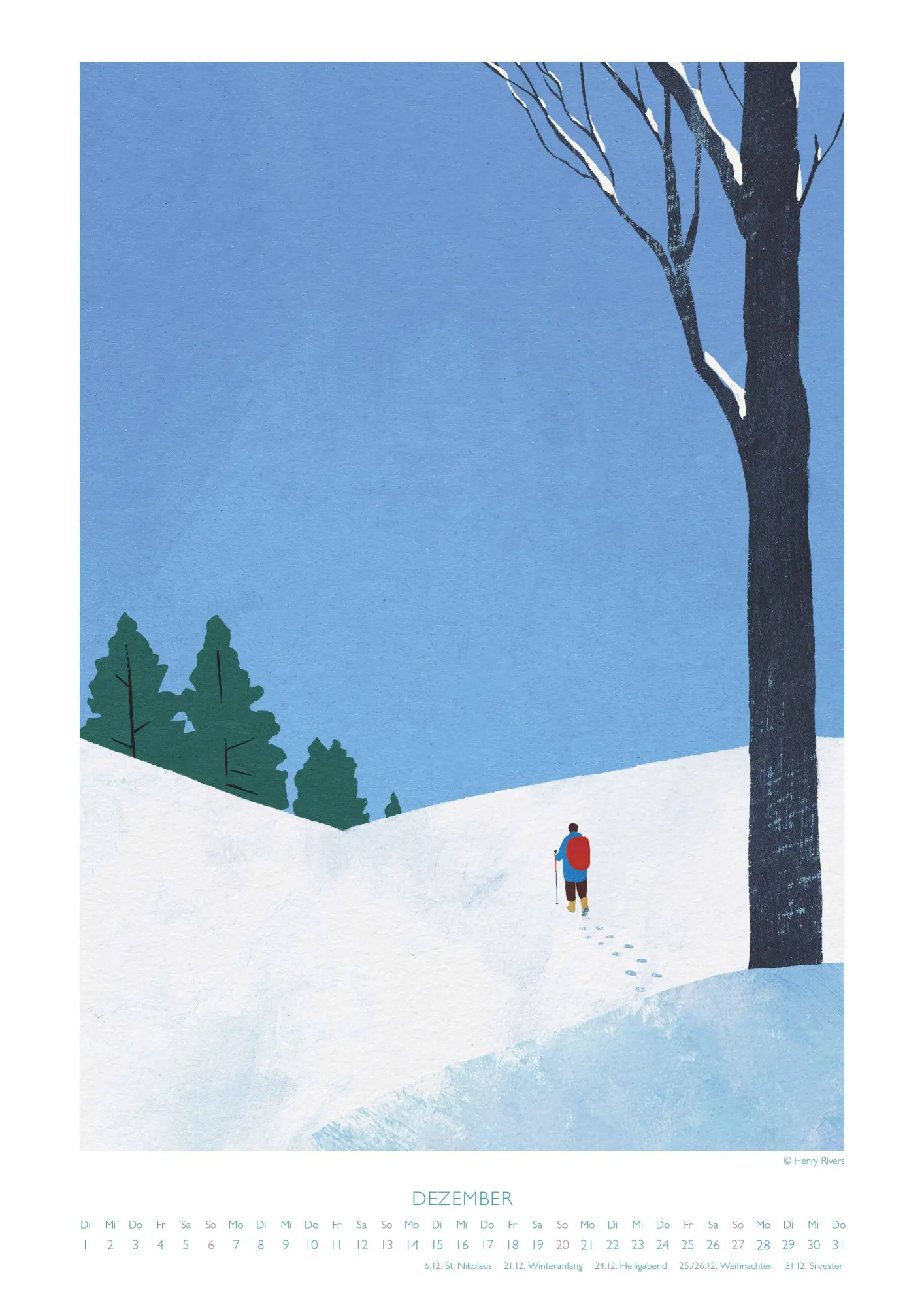 Bild: 4069095007499 | Feeling Nature 2026 - Outdoor-Illustrationen von Henry Rivers -...