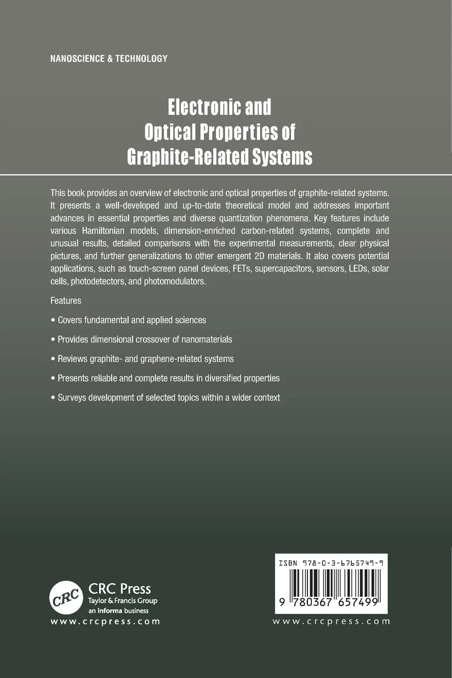 Rückseite: 9780367657499 | Electronic and Optical Properties of Graphite-Related Systems | Buch