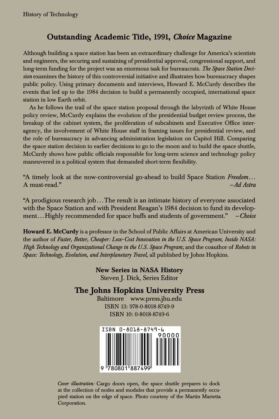 Rückseite: 9780801887499 | The Space Station Decision | Howard E. Mccurdy | Taschenbuch | 2007