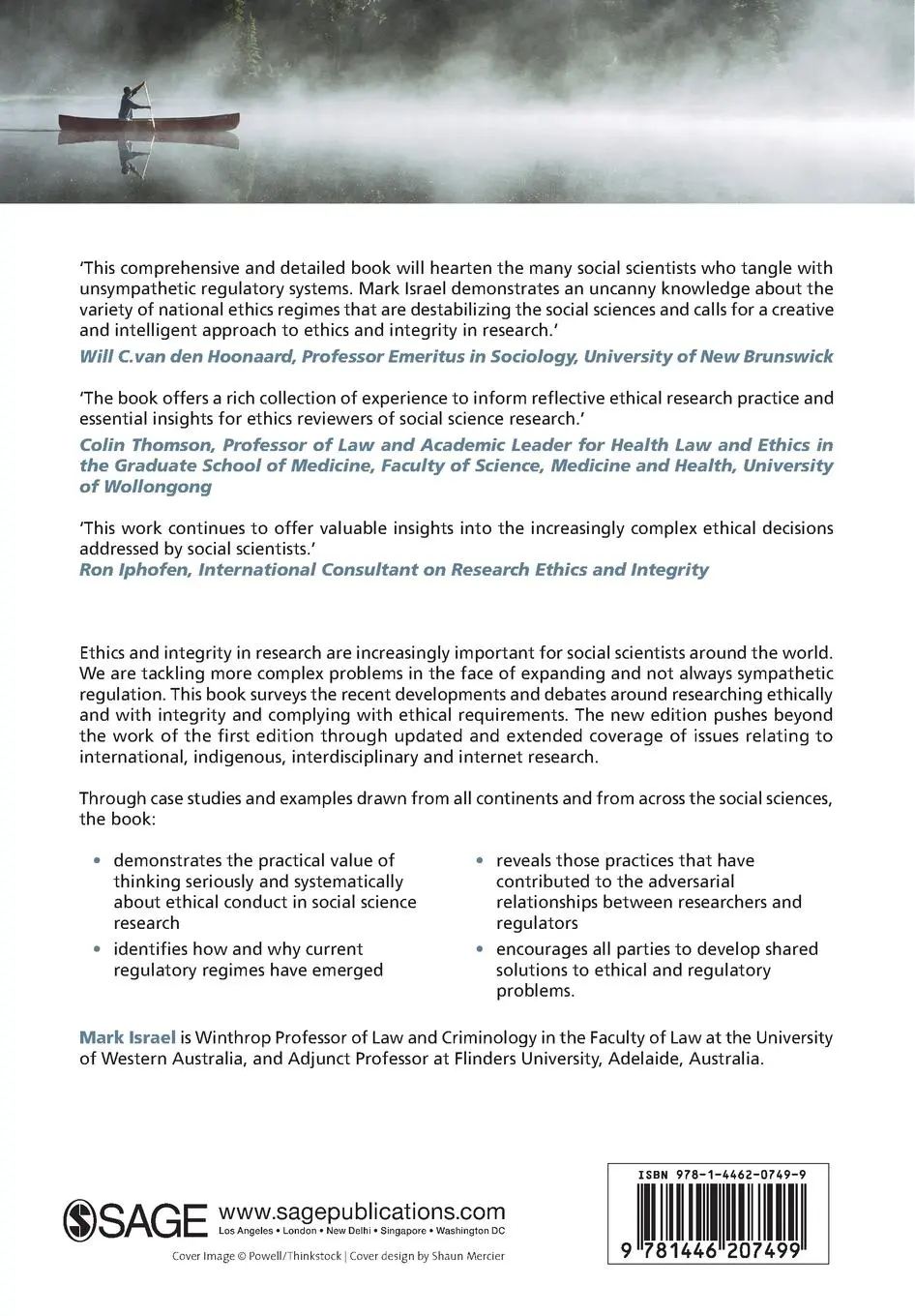 Rückseite: 9781446207499 | Research Ethics and Integrity for Social Scientists | Mark Israel