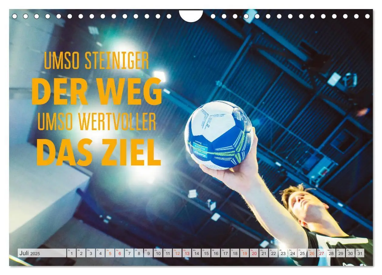 Bild: 9783435117499 | Positive Gedanken - Motivation und Handball (Wandkalender 2025 DIN...
