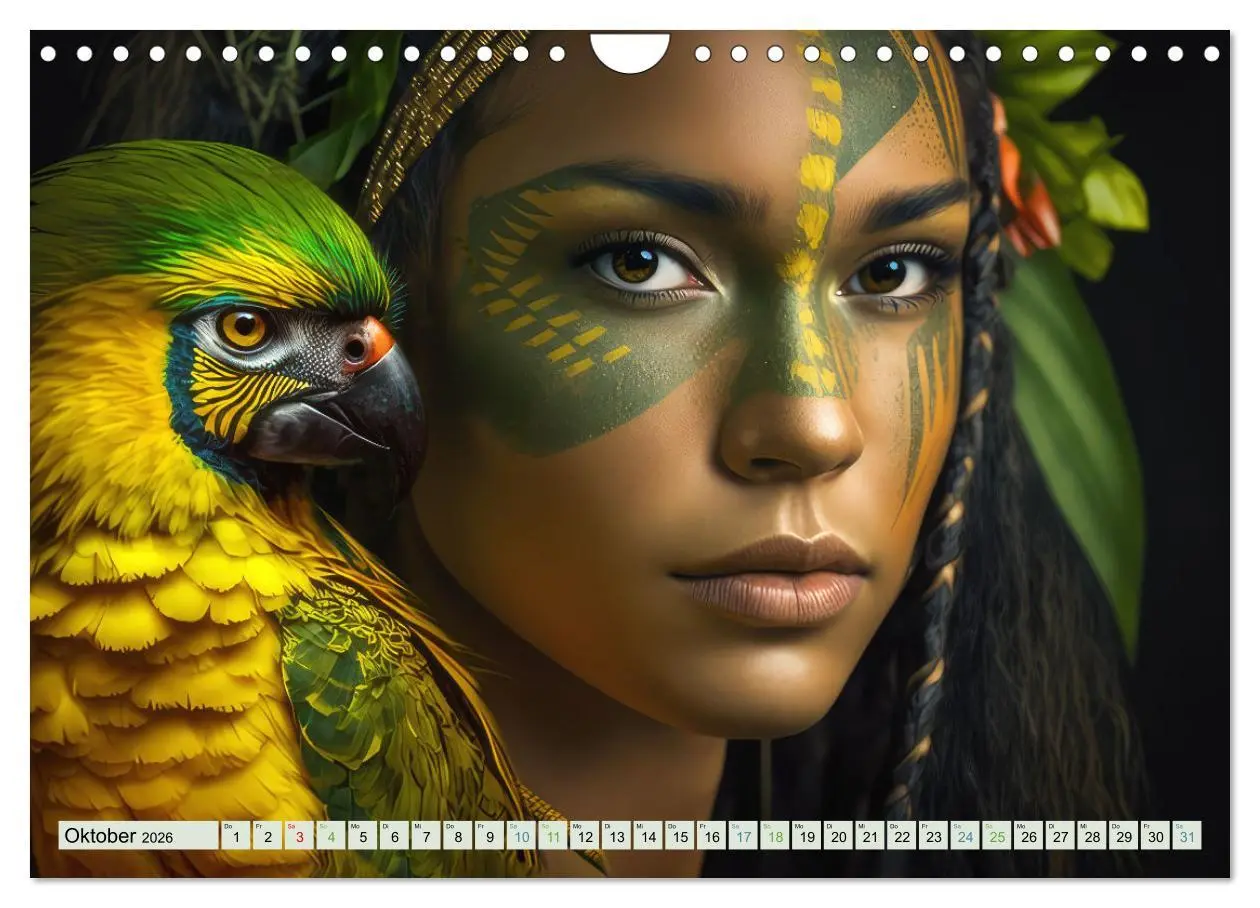 Bild: 9783457377499 | Exotische Frauenportraits im Dschungel (Wandkalender 2026 DIN A4...