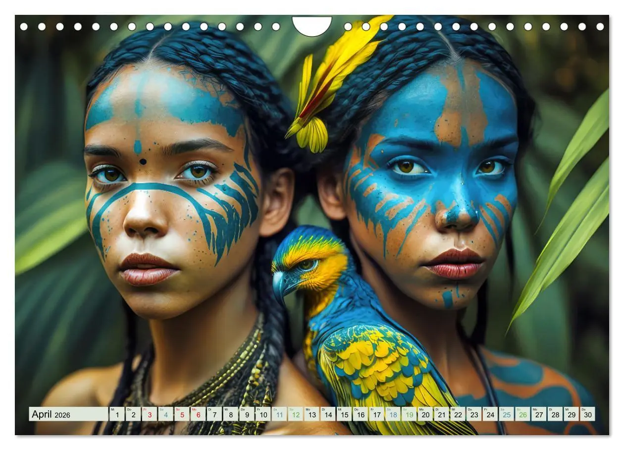 Bild: 9783457377499 | Exotische Frauenportraits im Dschungel (Wandkalender 2026 DIN A4...