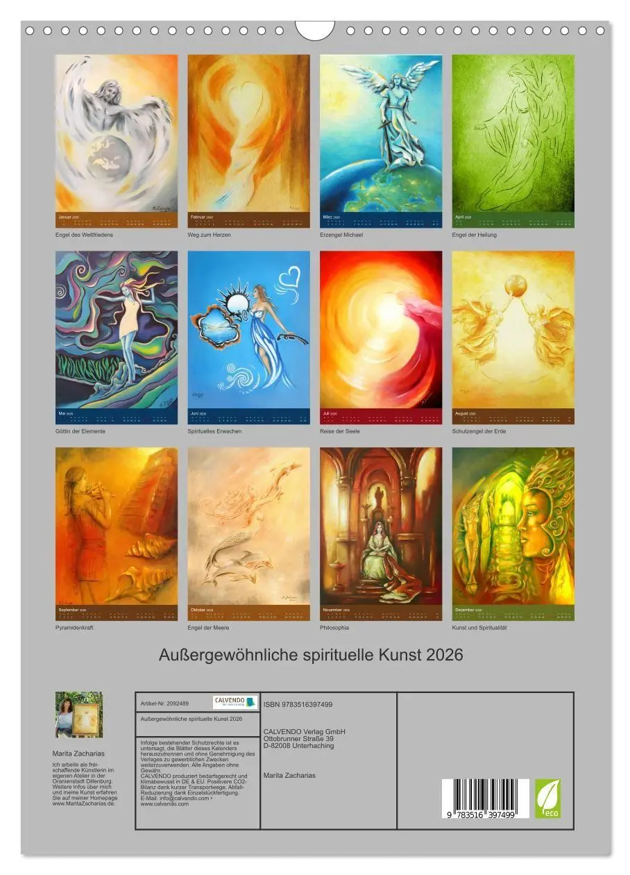 Bild: 9783516397499 | Außergewöhnliche spirituelle Kunst 2026 (Wandkalender 2026 DIN A3...