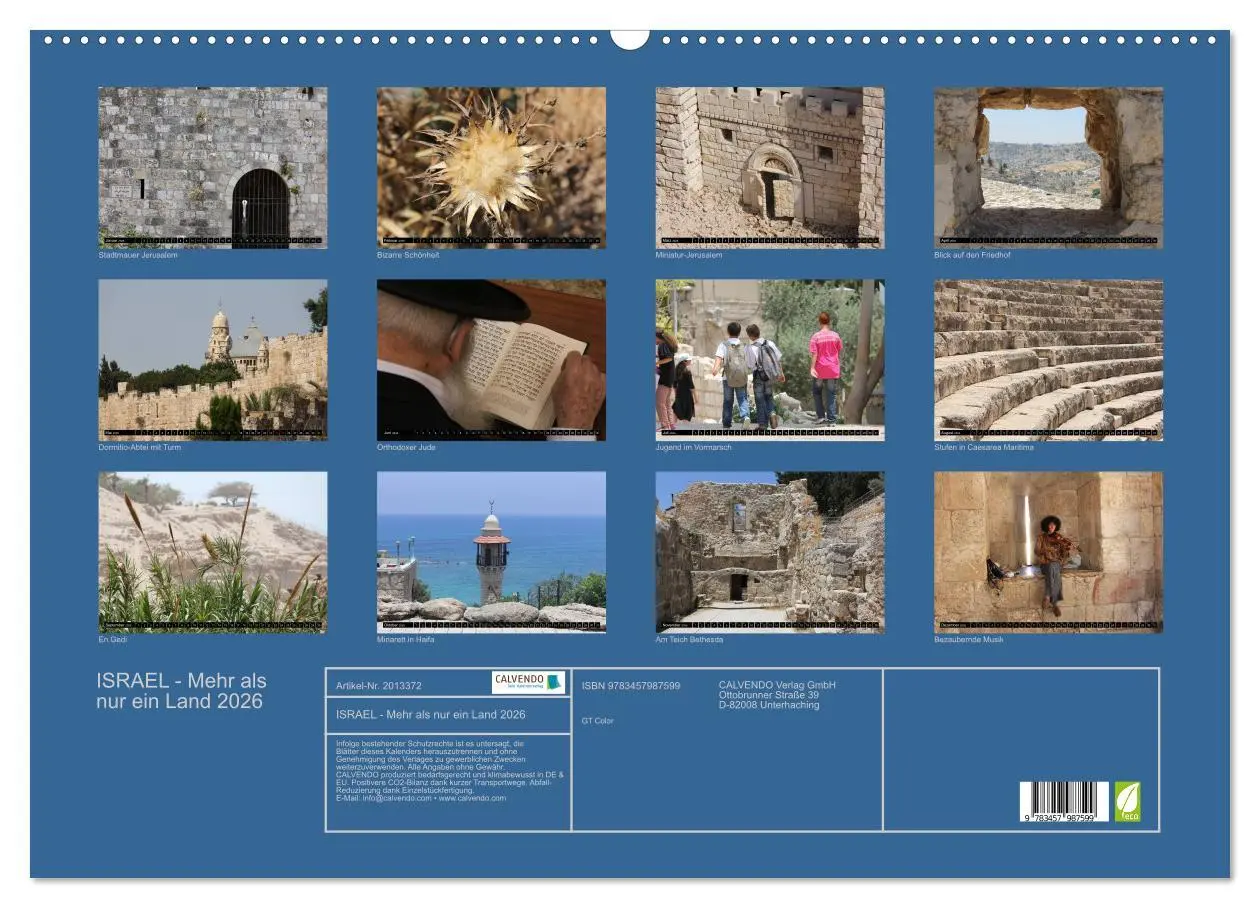 Bild: 9783457987599 | ISRAEL - Mehr als nur ein Land 2026 (Wandkalender 2026 DIN A2...
