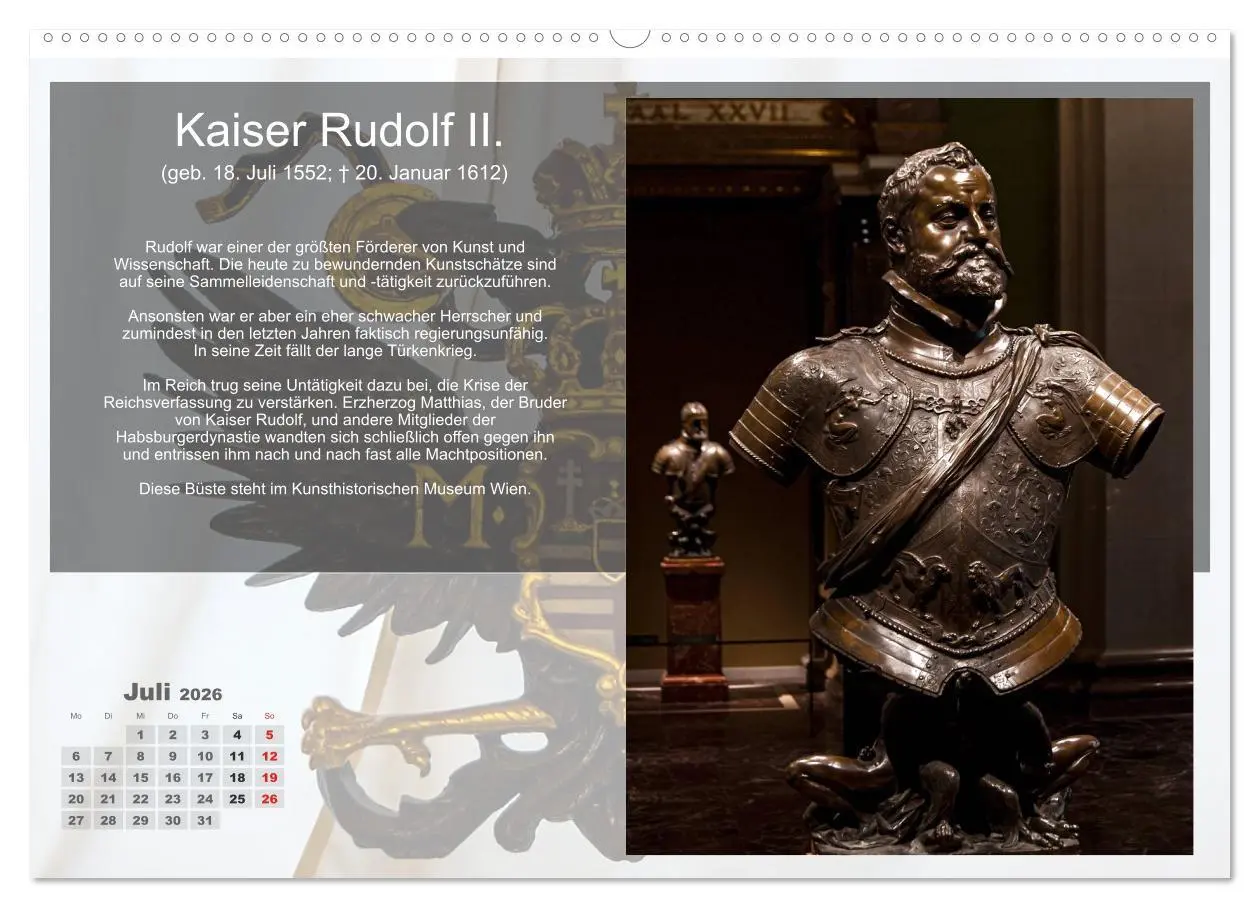 Bild: 9783516217599 | Auf den Spuren der Habsburger (hochwertiger Premium Wandkalender...