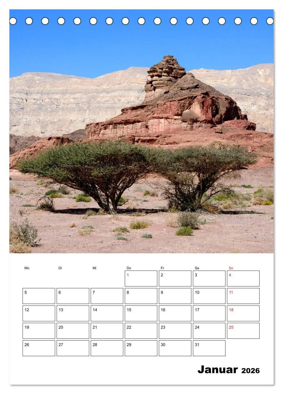 Bild: 9783516387599 | Israel - Der Monatsplaner 2026 (Tischkalender 2026 DIN A5 hoch),...