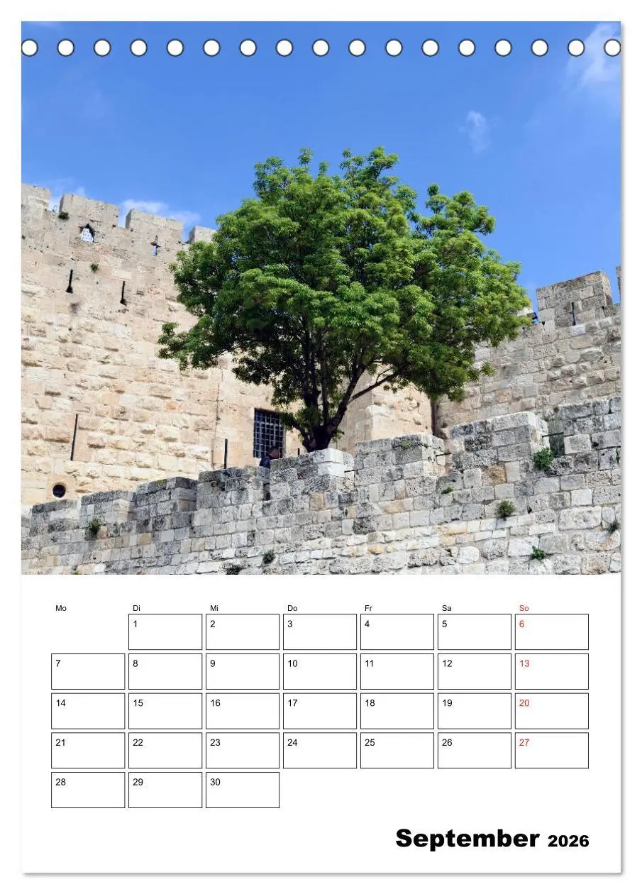 Bild: 9783516387599 | Israel - Der Monatsplaner 2026 (Tischkalender 2026 DIN A5 hoch),...