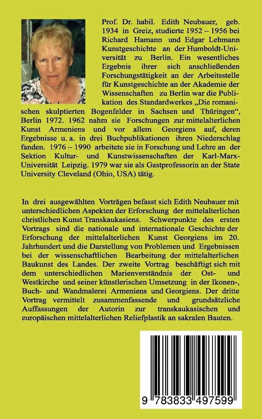 Rückseite: 9783833497599 | Transkaukasiens mittelalterliche Kunst und die europäische Romanik
