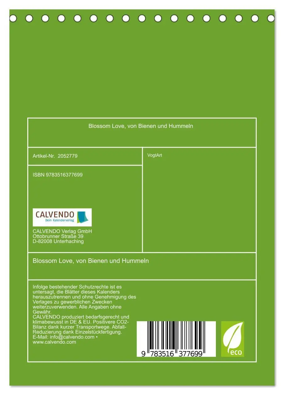 Bild: 9783516377699 | Blossom Love, von Bienen und Hummeln (Tischkalender 2026 DIN A5...