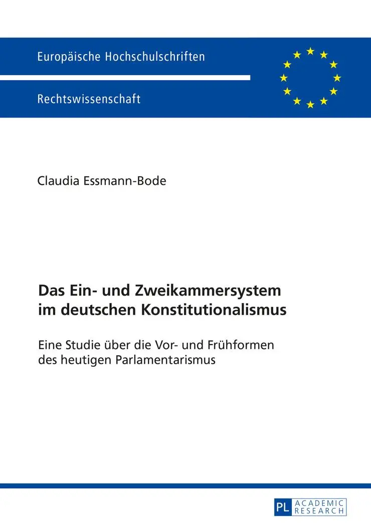 Cover: 9783631667699 | Das Ein- und Zweikammersystem im deutschen Konstitutionalismus | Buch