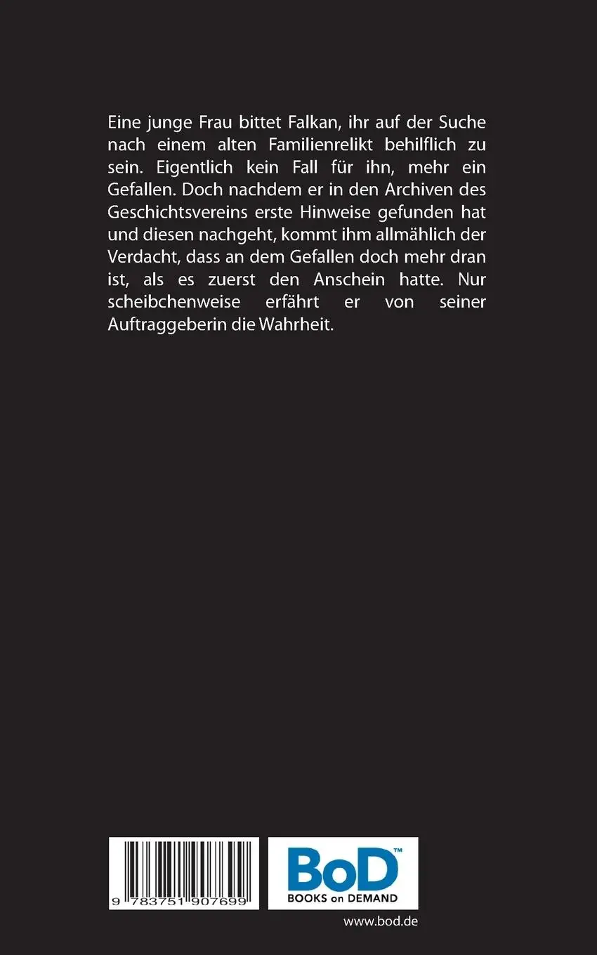 Rückseite: 9783751907699 | Falkan und das Erbe des Bösen | Gerhard Krieg | Taschenbuch | 188 S.