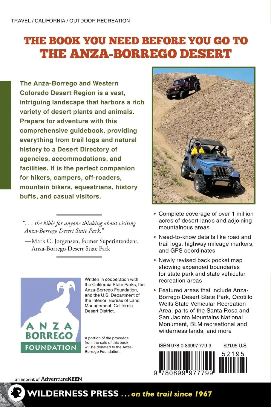Rückseite: 9780899977799 | Anza-Borrego Desert Region | Lowell Lindsay (u. a.) | Taschenbuch
