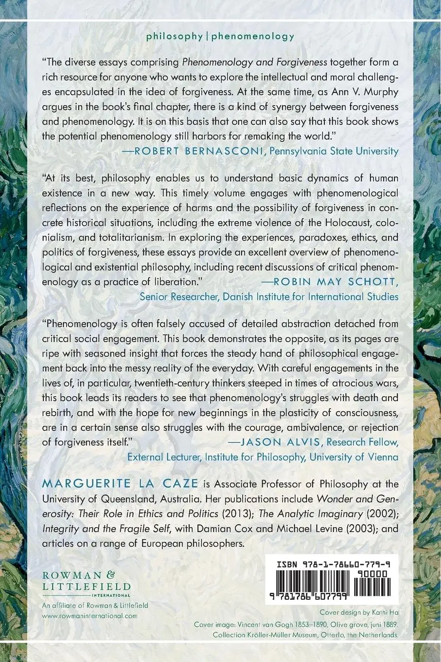 Rückseite: 9781786607799 | Phenomenology and Forgiveness | Marguerite La Caze | Taschenbuch