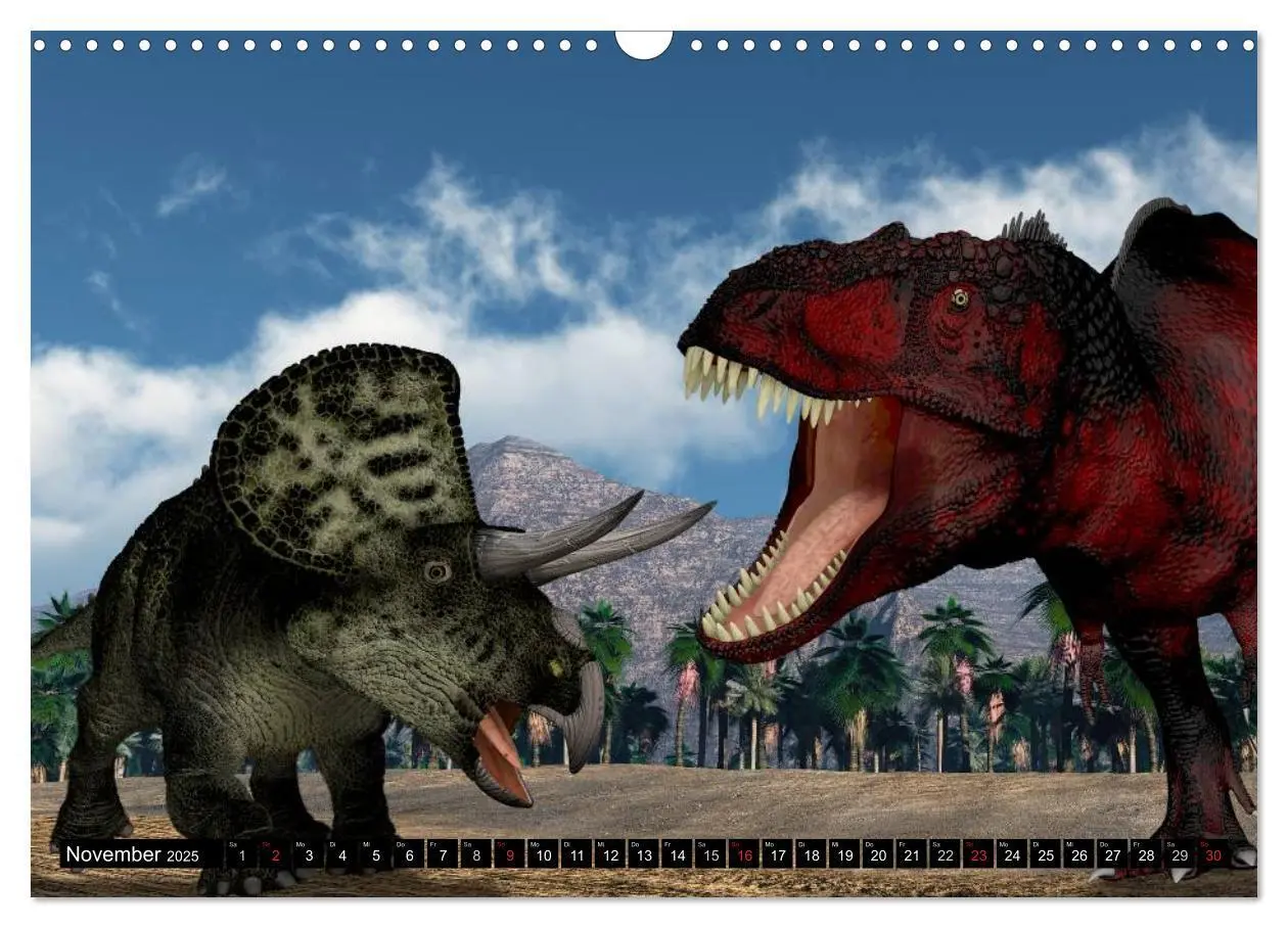 Bild: 9783435567799 | Dinosaurier. Urzeitliche Giganten (Wandkalender 2025 DIN A3 quer),...