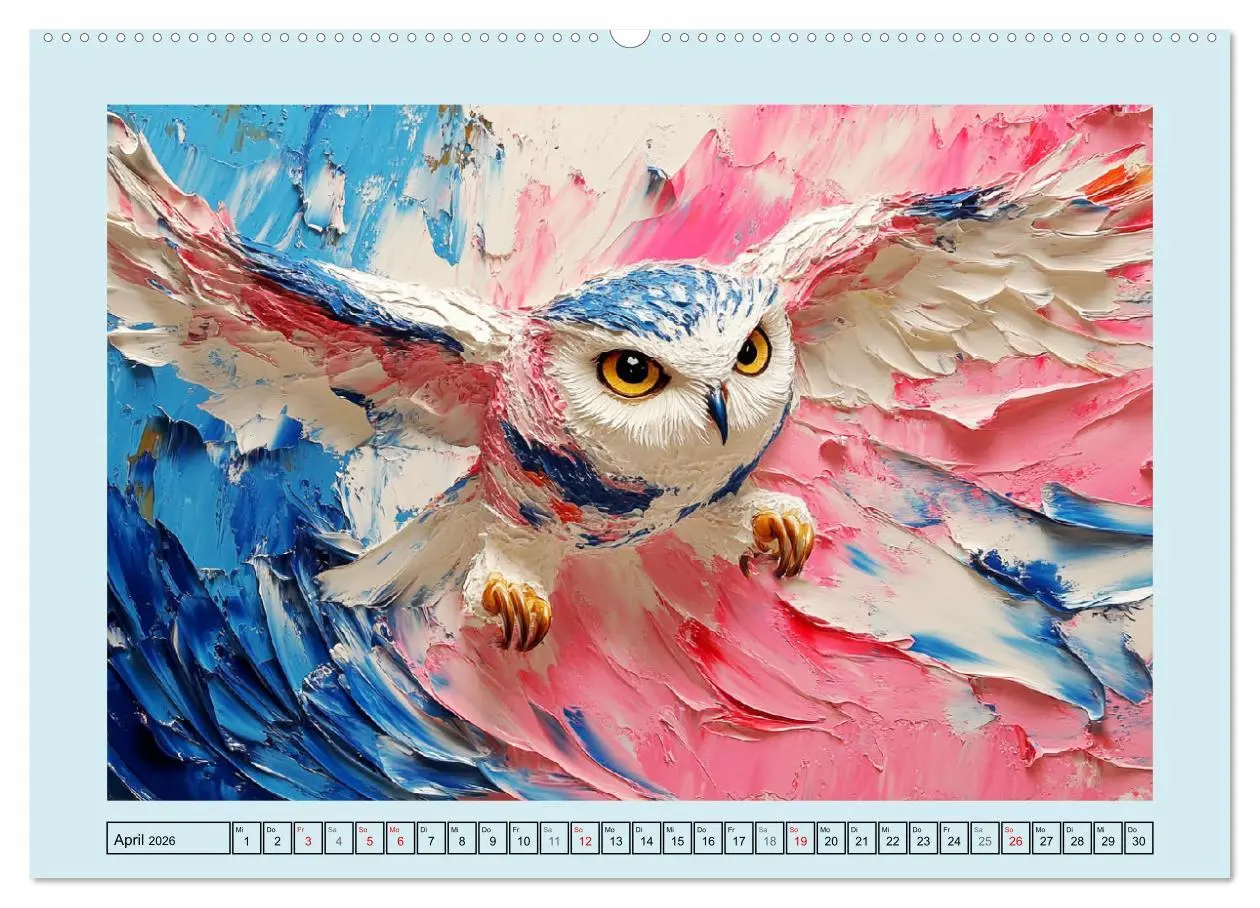 Bild: 9783457347799 | Eulen. Entzückende Paintings (hochwertiger Premium Wandkalender...
