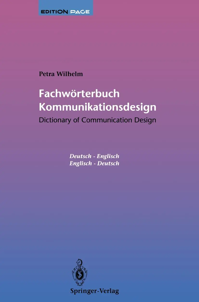 Cover: 9783540577799 | Fachwörterbuch Kommunikationsdesign / Dictionary of Communication...