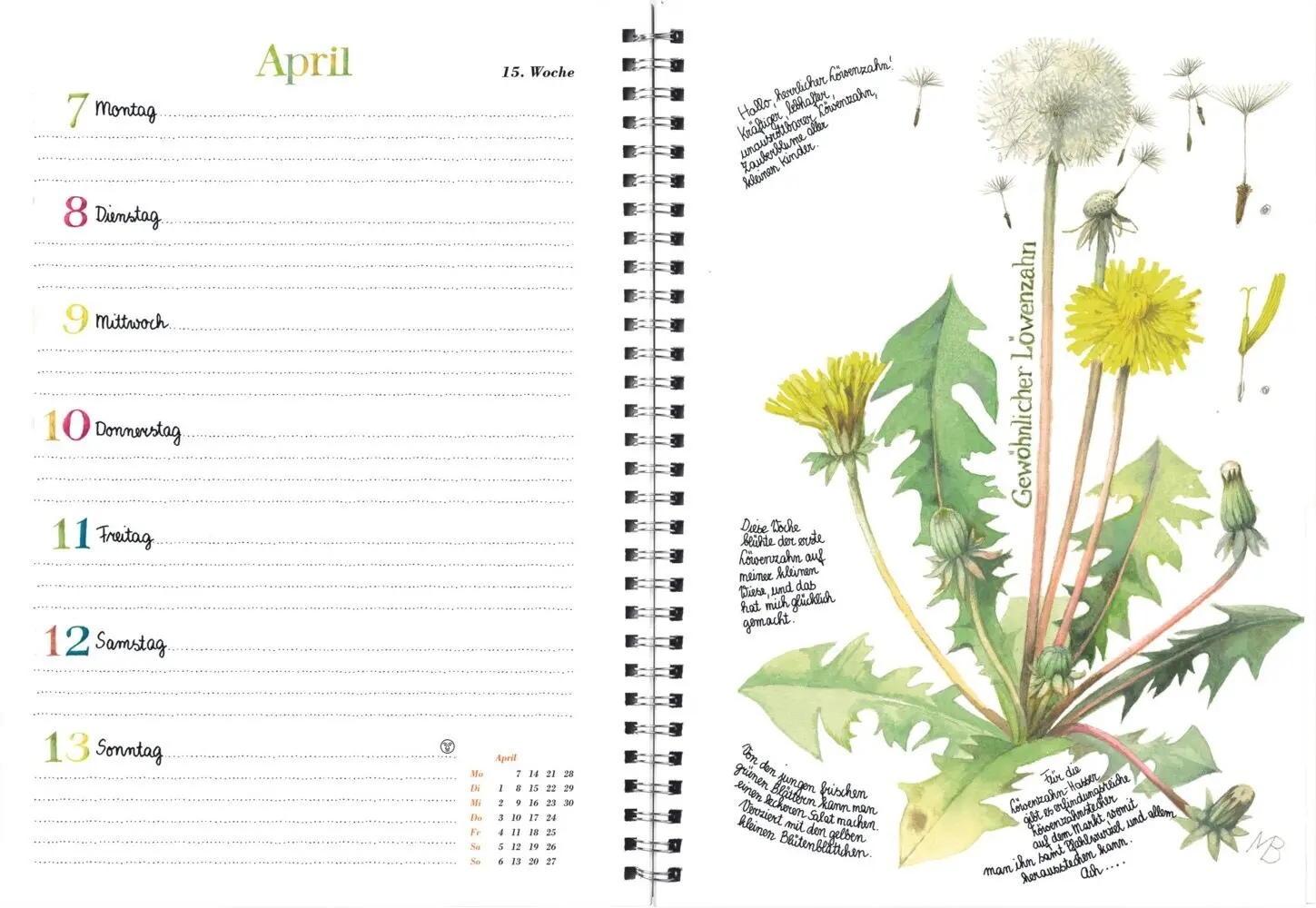 Bild: 9783784357799 | Naturkalender 2025 | Marjolein Bastin | Kalender | Spiralbindung