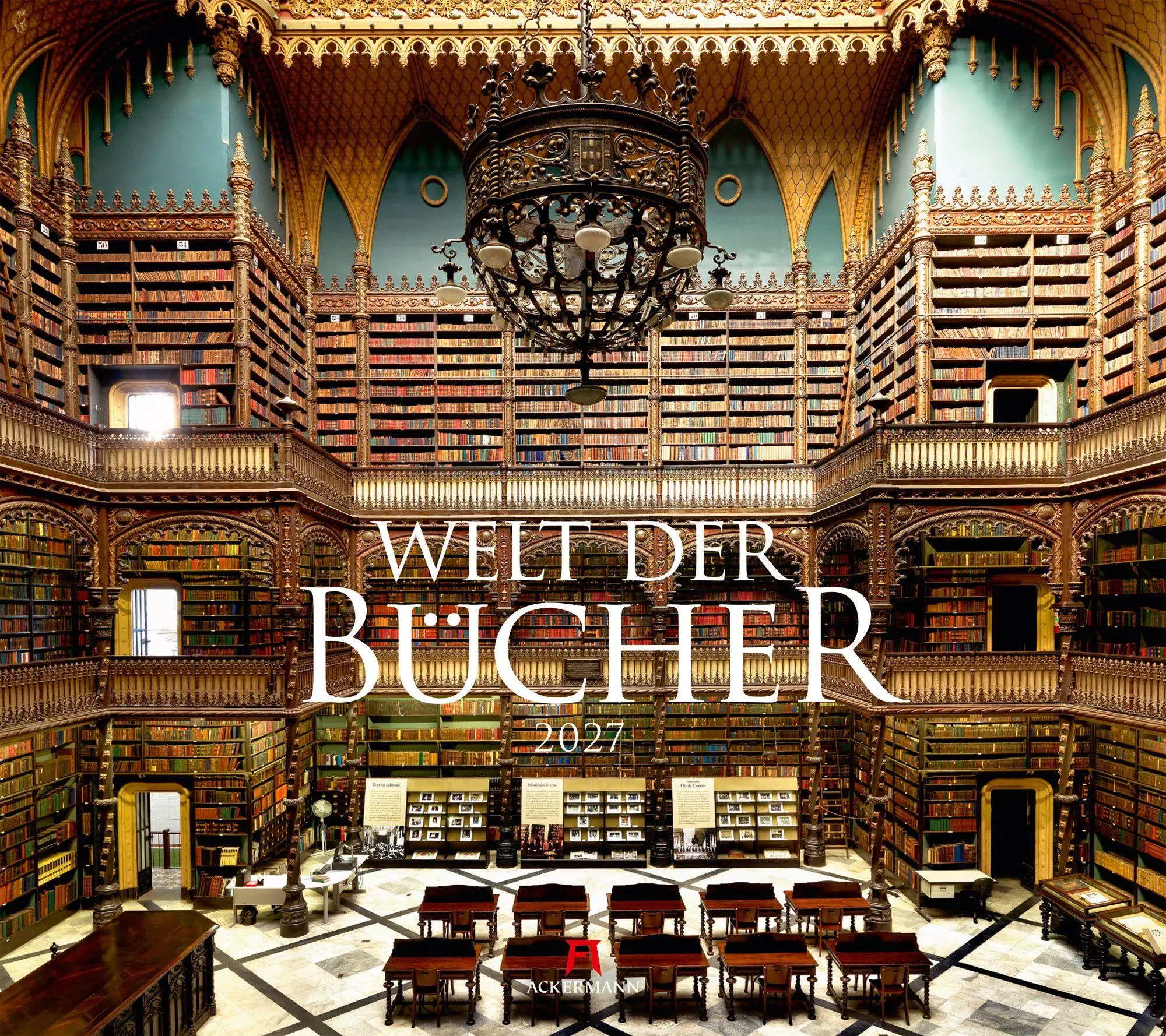 Cover: 9783838427799 | Welt der Bücher Kalender 2027 | Ackermann Kunstverlag GmbH | Kalender