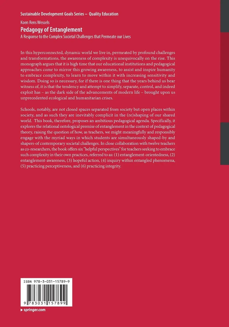 Rückseite: 9783031157899 | Pedagogy of Entanglement | Koen Rens Wessels | Taschenbuch | xii