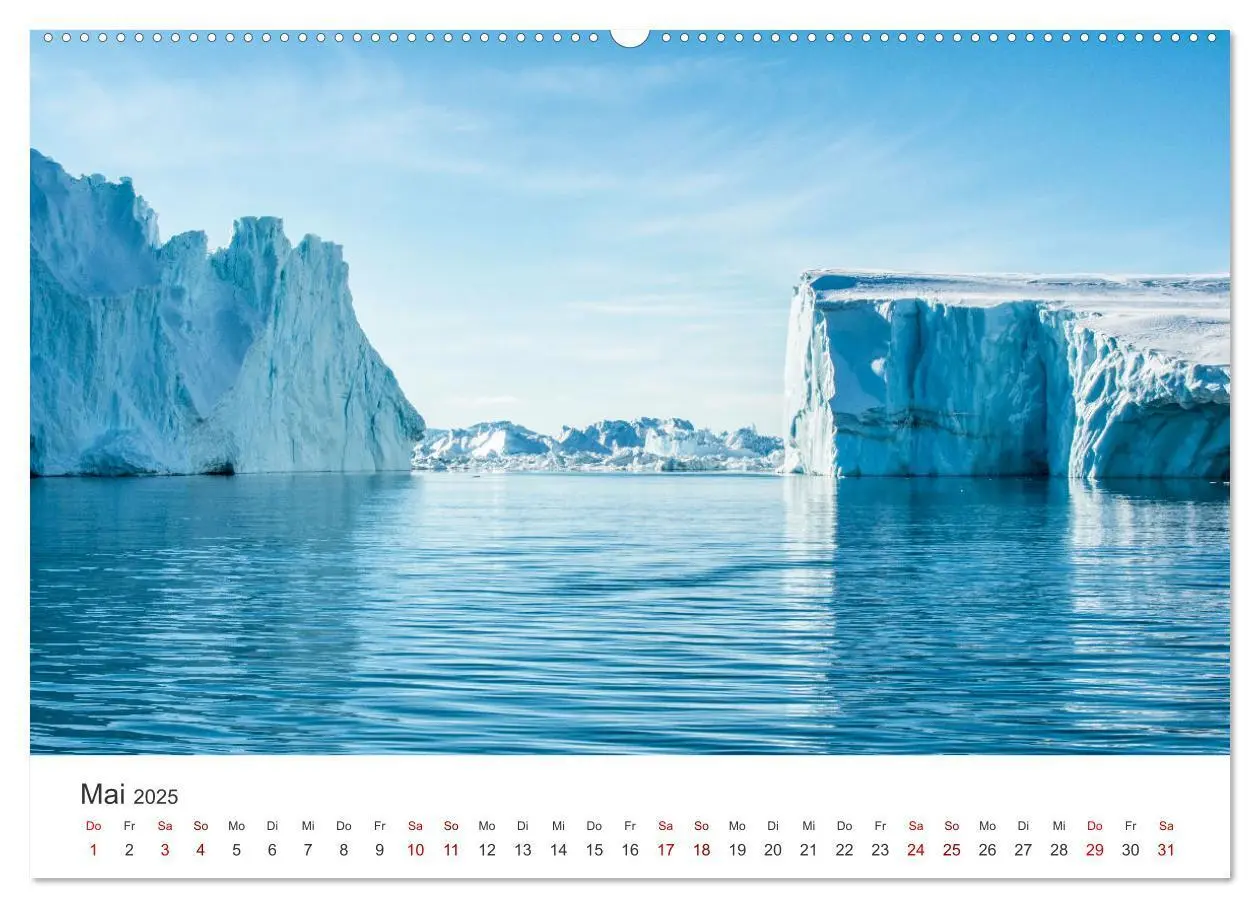 Bild: 9783435007899 | Zwischen den Eisbergen in Grönland (Wandkalender 2025 DIN A2 quer),...