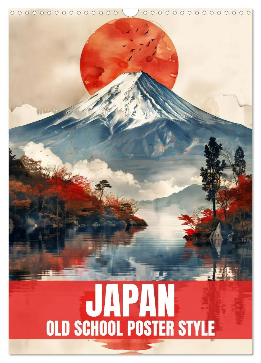 Cover: 9783457267899 | Japan - Old School Poster Style (Wandkalender 2026 DIN A3 hoch),...