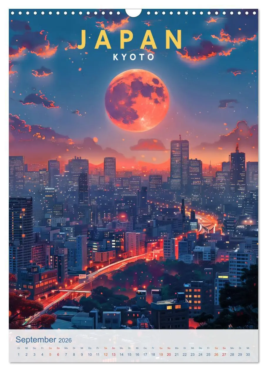 Bild: 9783457267899 | Japan - Old School Poster Style (Wandkalender 2026 DIN A3 hoch),...