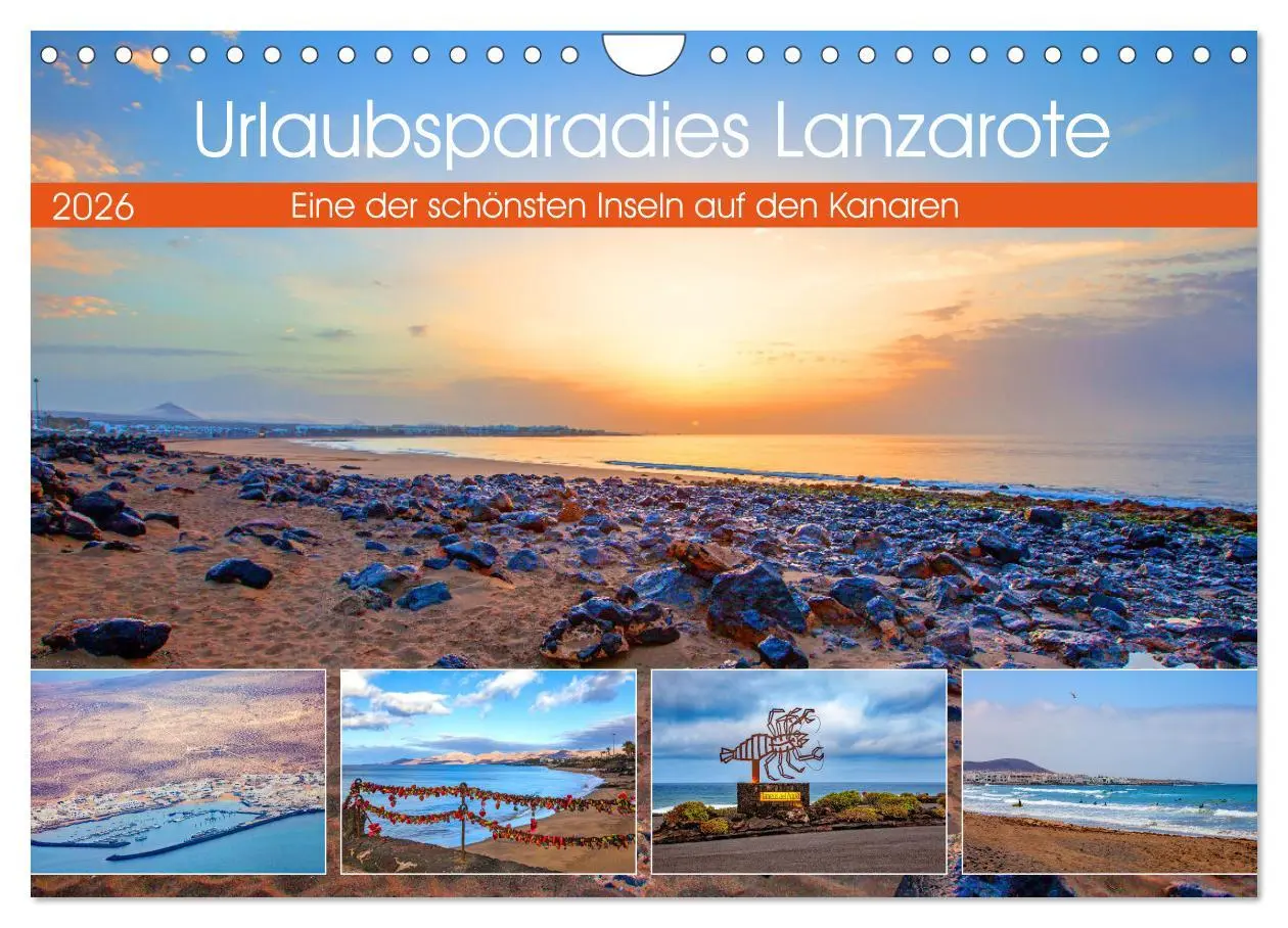 Cover: 9783457337899 | Urlaubsparadies Lanzarote (Wandkalender 2026 DIN A4 quer), CALVENDO...
