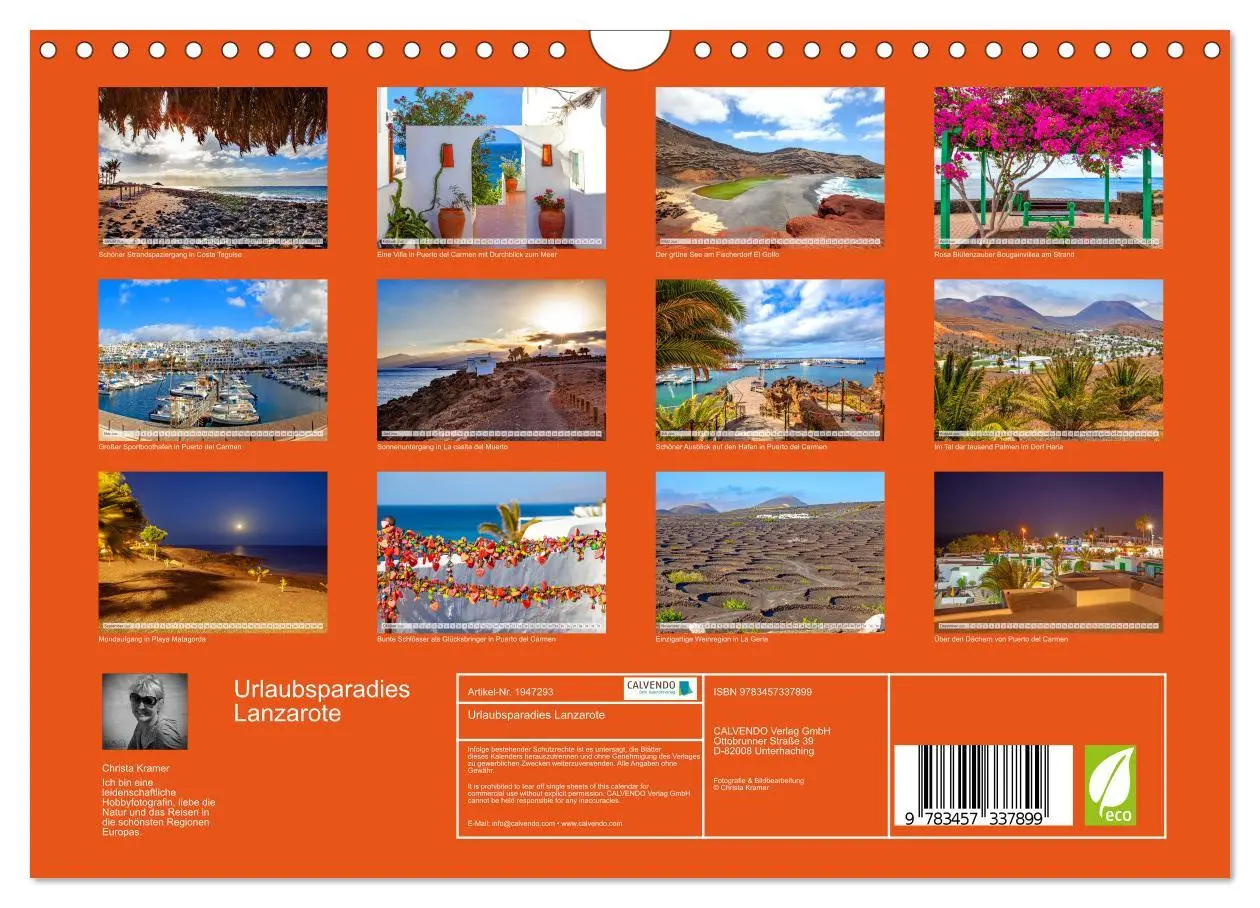 Bild: 9783457337899 | Urlaubsparadies Lanzarote (Wandkalender 2026 DIN A4 quer), CALVENDO...