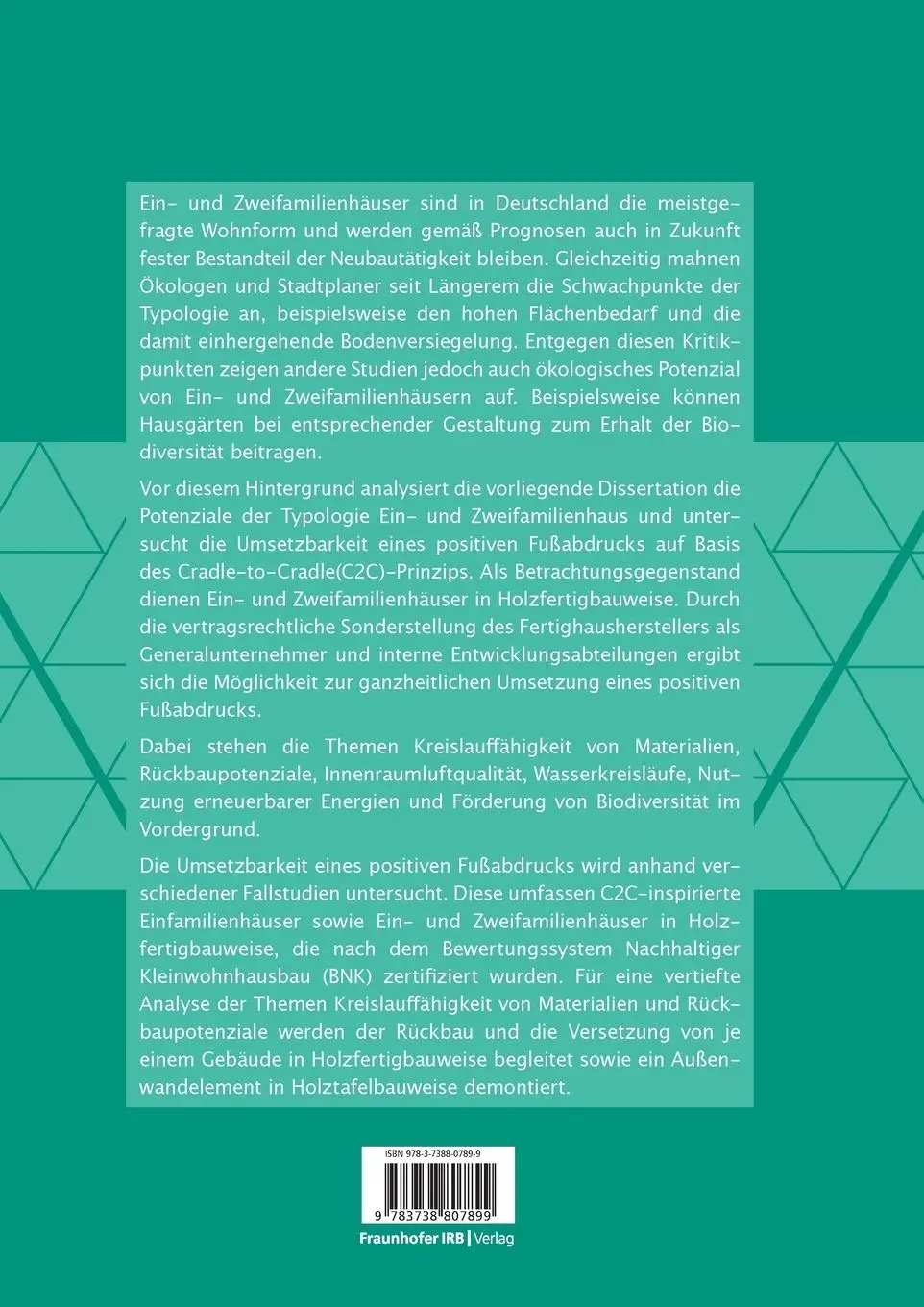 Rückseite: 9783738807899 | Cradle to Cradle im Holzfertigbau. | Sara Lindner | Taschenbuch | 2023