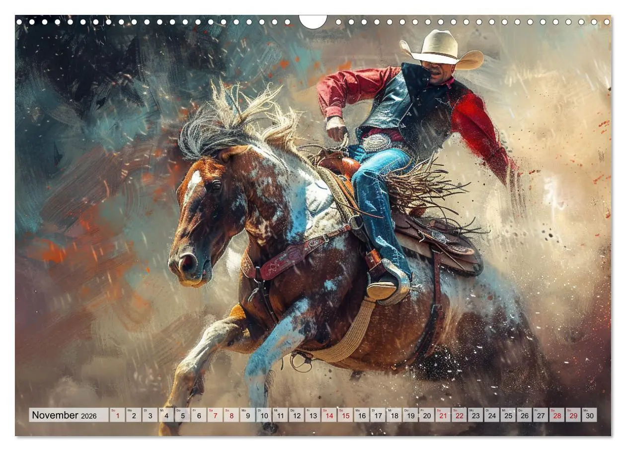Bild: 9783457257999 | Pferde, Freiheit, Westernreiten (Wandkalender 2026 DIN A3 quer),...