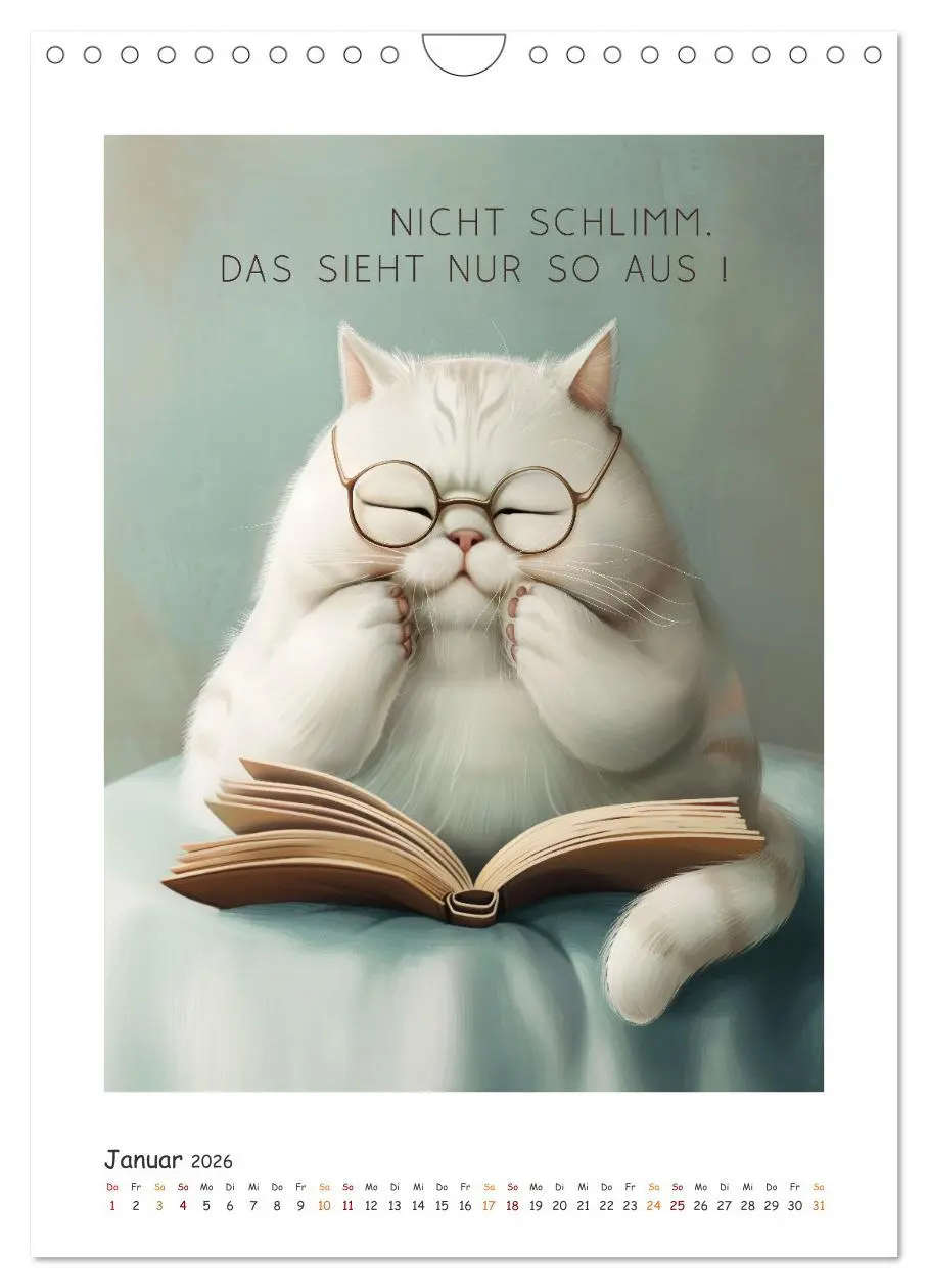 Bild: 9783516277999 | Katzenweisheiten (Wandkalender 2026 DIN A4 hoch), CALVENDO...